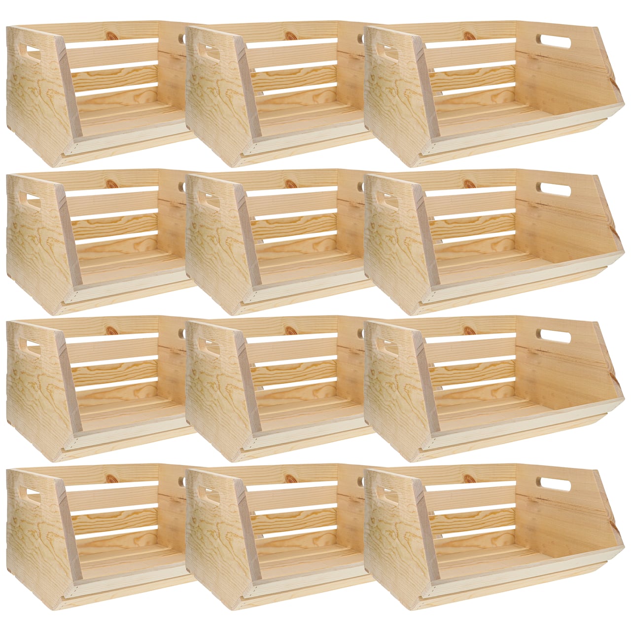 12 Pack: 18" Stackable Wood Crate by Make Market®
